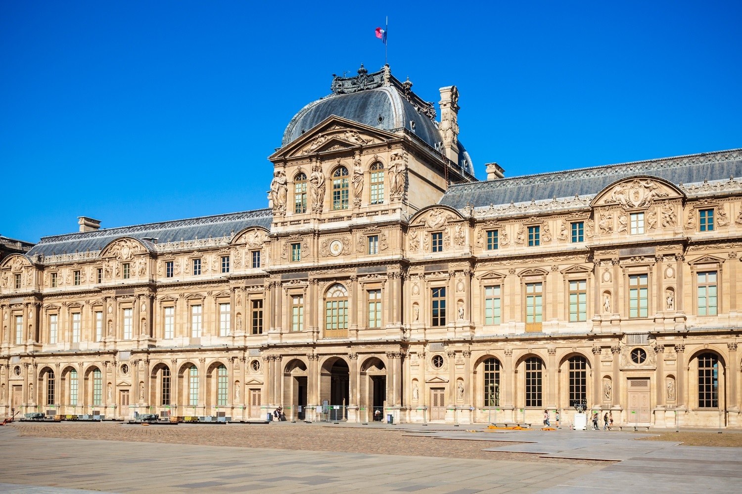 Museum of Louvre in the centre of Paris